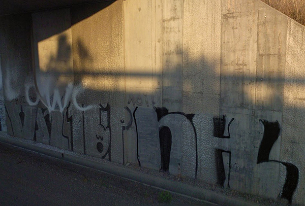 Frontignan unidentified graffiti picture