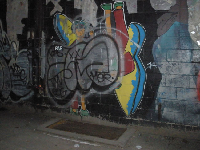 Graffiti on mural photo