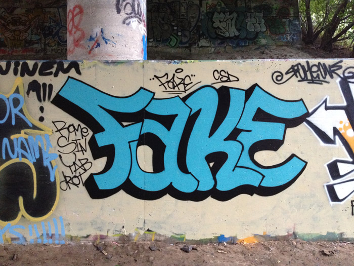 Fake graffiti